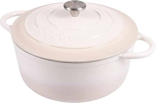 Nuovva 6.4Qt Enamel Cast Iron Dutch Ove...