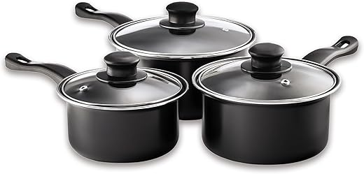 3-Piece Multi-Colour Saucepan Set with ...
