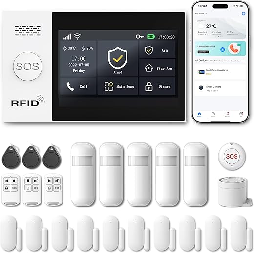 Wireless 4G/WiFi Home Security System w...