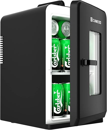 15L Portable Mini Fridge for Food, Drin...