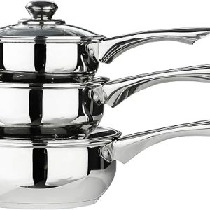 Premier Stainless Steel Saucepan Set, 3 Pieces