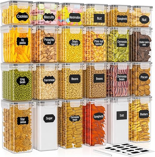 Airtight 24-Pack Food Storage Container...