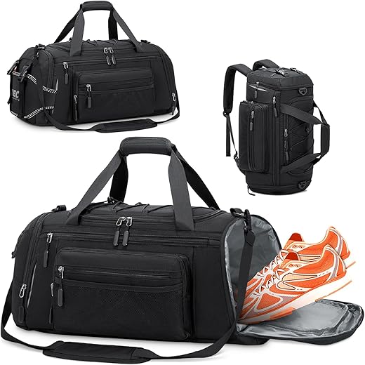 40L Waterproof Duffle Bag with Shoe Com...