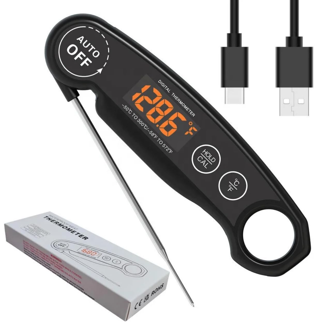 Rechargeable Instant Read Meat Thermome...