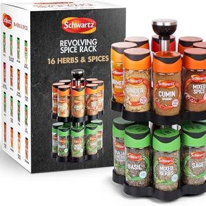 Schwartz Rotating Spice Rack with Spices