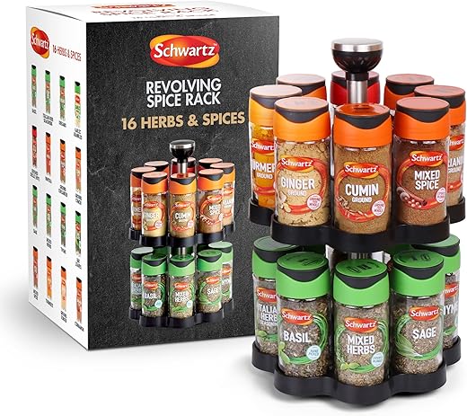 Schwartz Spice Rack Organizer with 16 H...