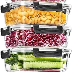 Skroam Glass Meal Prep Containers 5-Pack