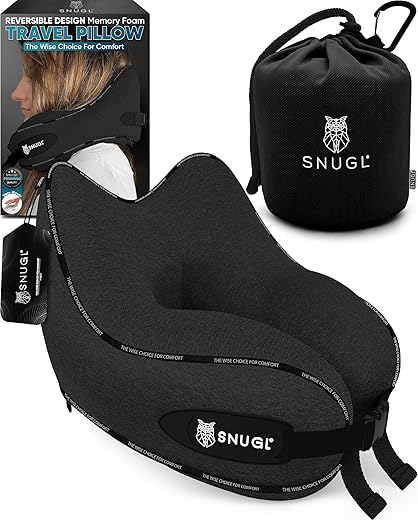 Memory Foam Travel Neck Pillow with Car...