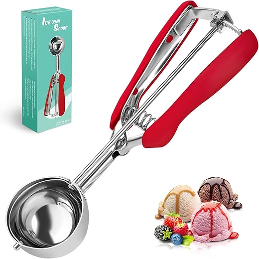 Large Stainless Steel Ice Cream Scoop w...