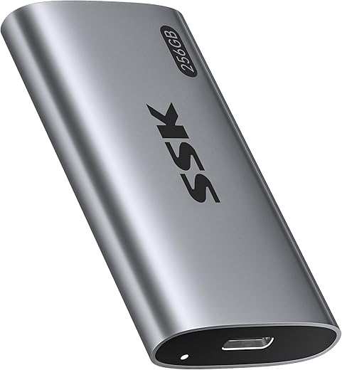SSK 256GB Portable SSD – Fast USB...