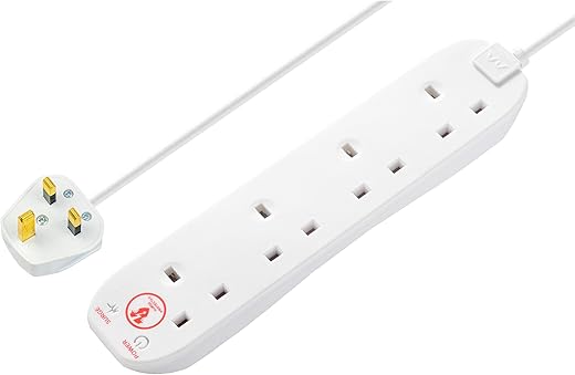 4-Socket Surge Protected Extension Lead...