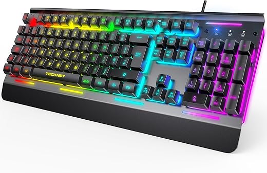 TECKNET RGB Wired Gaming Keyboard ̵...