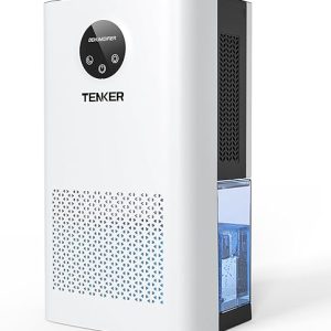TENKER Compact Quiet Dehumidifier for Home