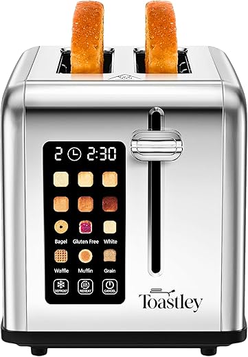 Toastley 2-Slice Smart Toaster with Tou...