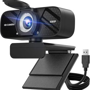 TRAUSI 1080P HD Webcam with Microphone