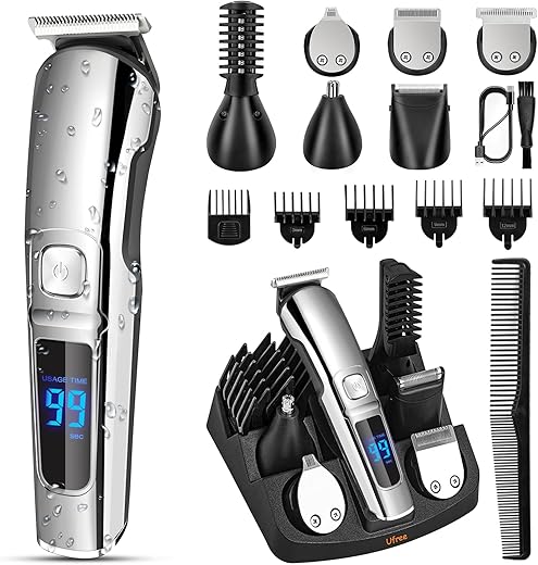 Ufree Waterproof Beard Trimmer & G...