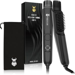 VIKICON 3-in-1 Beard Straightener Brush