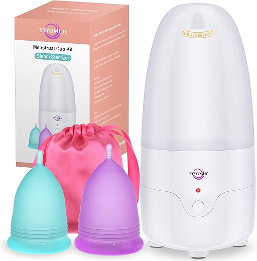 Menstrual Cup Sterilizer with 2 Reusabl...