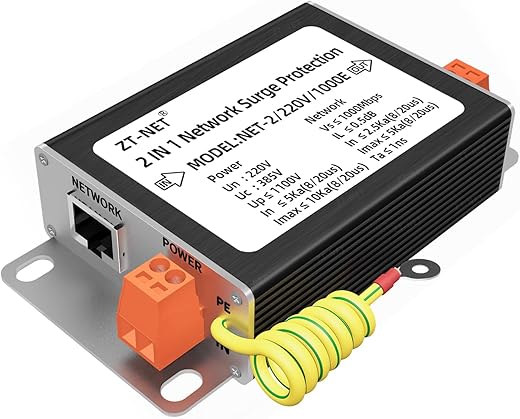 ZT-NET Gigabit Ethernet Surge Protector...