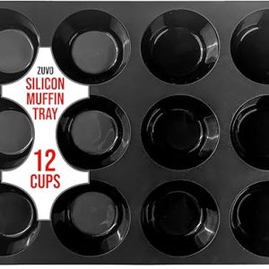 Zuvo Non-Stick Silicone Muffin Tray 12 Cups