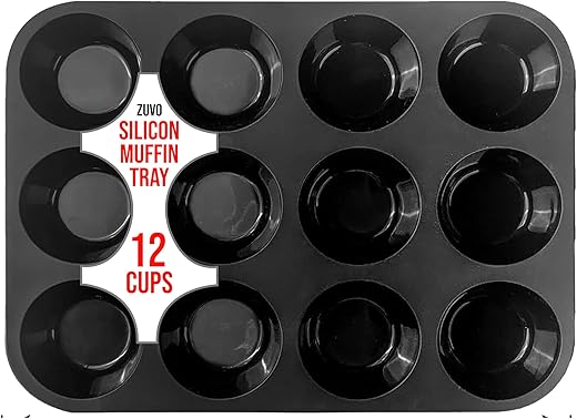 Non-Stick 12-Cup Silicone Muffin Tray f...