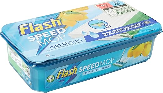 24-Pack Lemon Scented Wet Mop Cloth Ref...