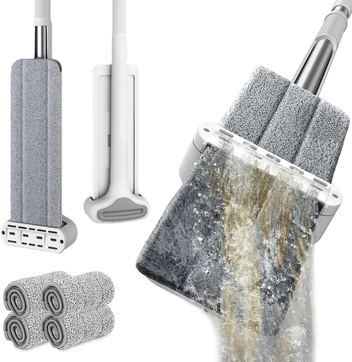 360° Rotatable Microfibre Floor Mop Set...