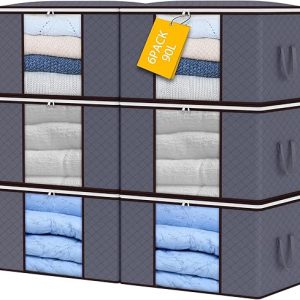 90L Large Capacity Storage Bags - 6 Pack