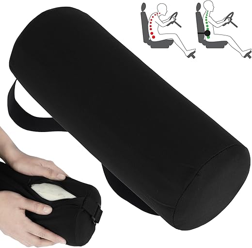 Adjustable Memory Foam Lumbar Roll Pill...