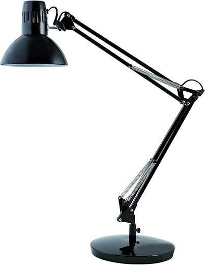 Modern Black Double Arm Desk Lamp by Al...