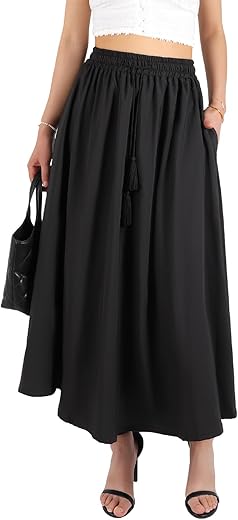 Women’s Midi Skirt with Pockets &...