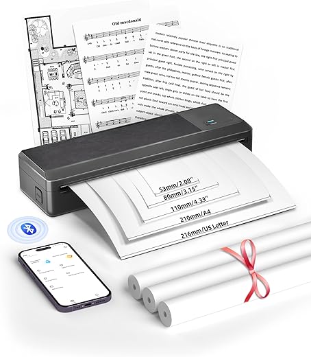 BORN4SHIP A4 Wireless Thermal Printer &...