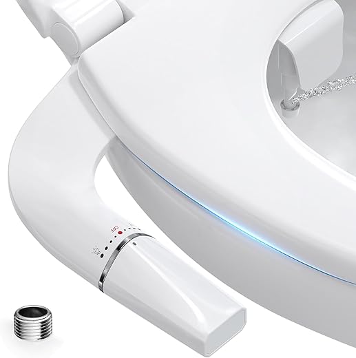 Ultra-Slim Brass Bidet Toilet Seat Atta...