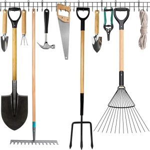 Coselena Heavy-Duty Garden Tool Storage Rack