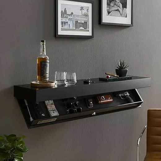 Modern Floating Shelf with Hidden Compa...