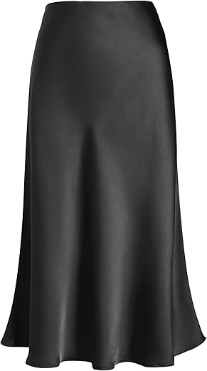 Plus Size Women’s Satin High Wais...