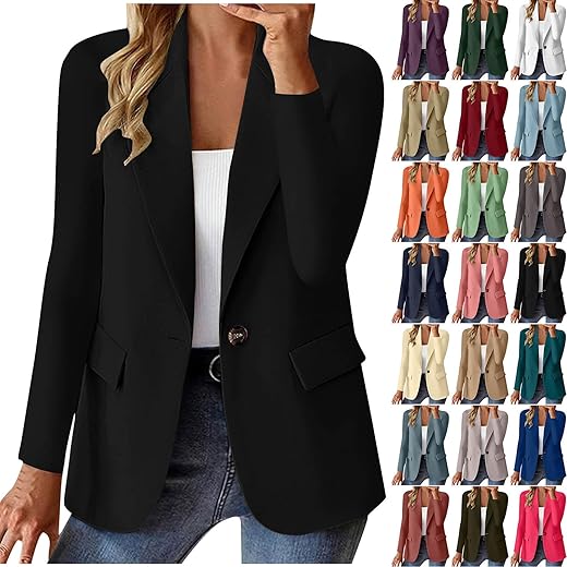 Women’s Elegant Blazer Jacket ...