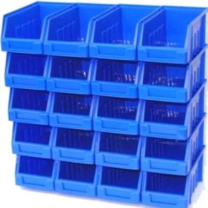 EQUIP247UK Blue Stacking Storage Bins