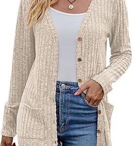 Famulily Women's Long Sleeve Cardigan