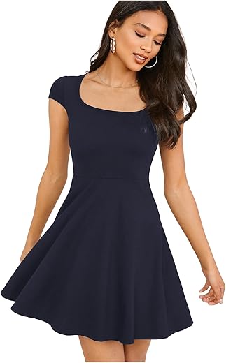 Women’s Summer Scoop Neck Mini Dr...