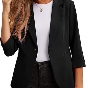 GRECERELLE Women's Elegant Blazer Suit
