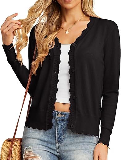 Lightweight V-Neck Button Down Cardigan...