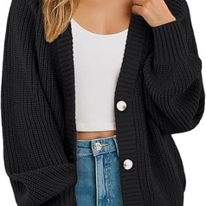 GRECERELLE Women's Oversized Knit Cardigan