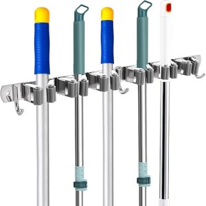 Heavy Duty Wall Mounted Broom Holder