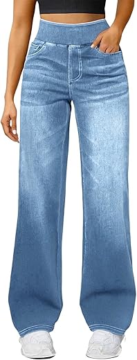High-Waisted Wide Leg Jeans for Women &...