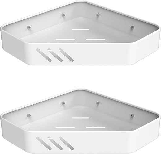 Ibergrif White Bathroom Corner Shelf &#...