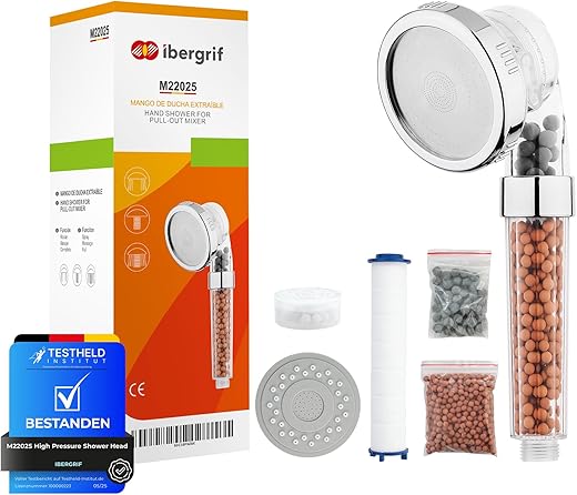 Ibergrif M22025 3-Mode Shower Head with...