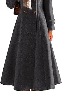 IDEALSANXUN Womens Long Wool Peacoat