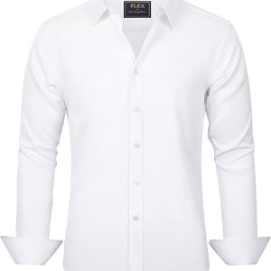 J.VER Men's Stretch Long Sleeve Dress Shirt