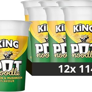 King Pot Noodle Chicken & Mushroom 12 Pack
